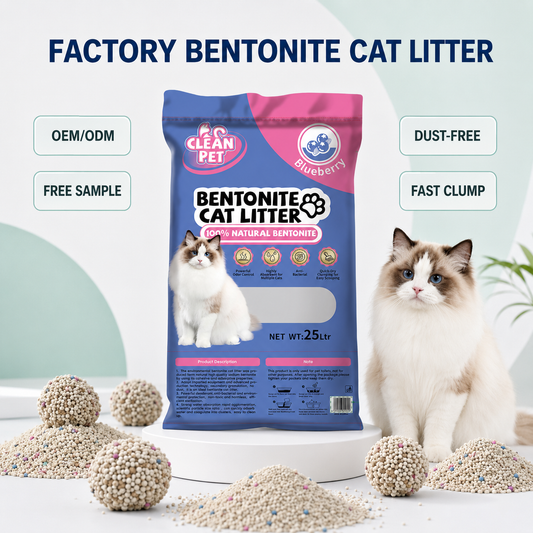 Clean Pet Bentonite Cat Litter 25L / 20kg – Strong Clumping & Odor Control | Pre-Order - Kimbowny Petstore