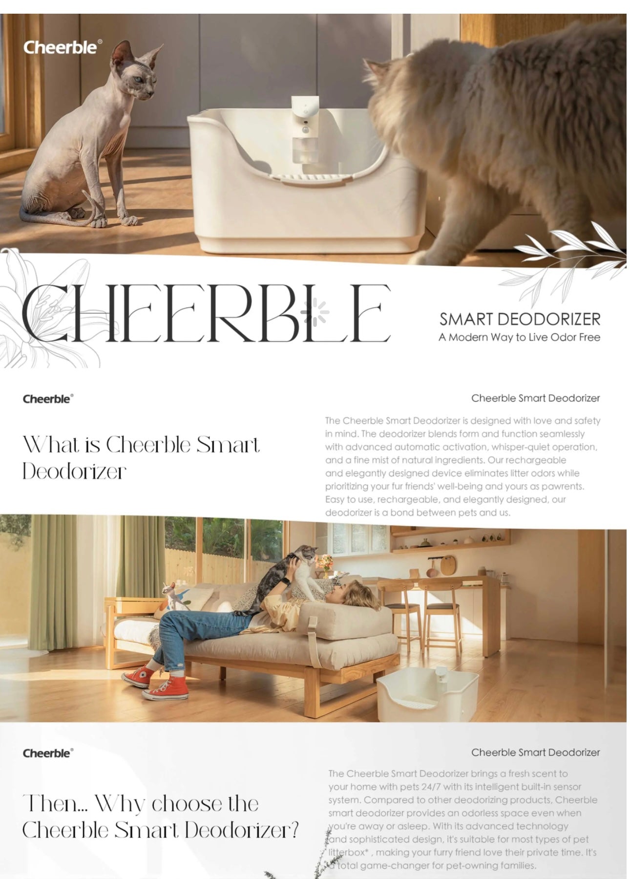 Cheerble Smart Pet Deodorizer - Kimbowny Petstore