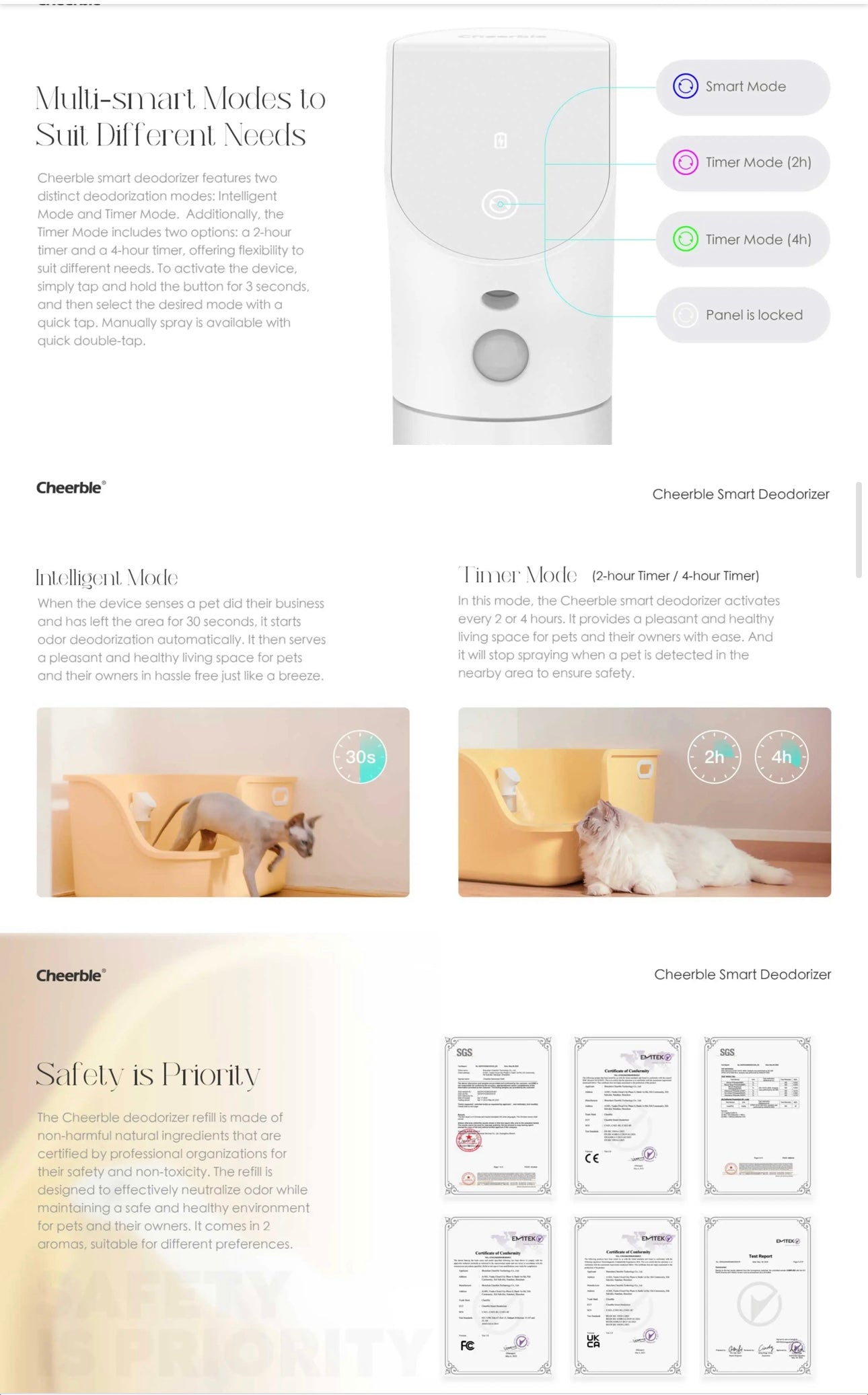 Cheerble Smart Pet Deodorizer - Kimbowny Petstore