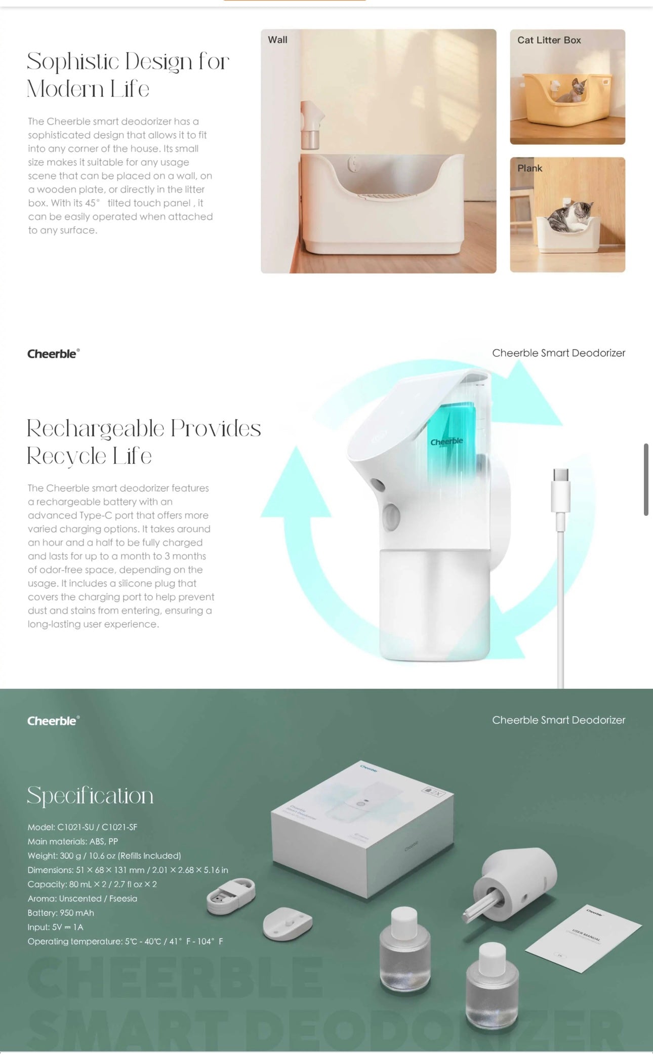 Cheerble Smart Pet Deodorizer - Kimbowny Petstore