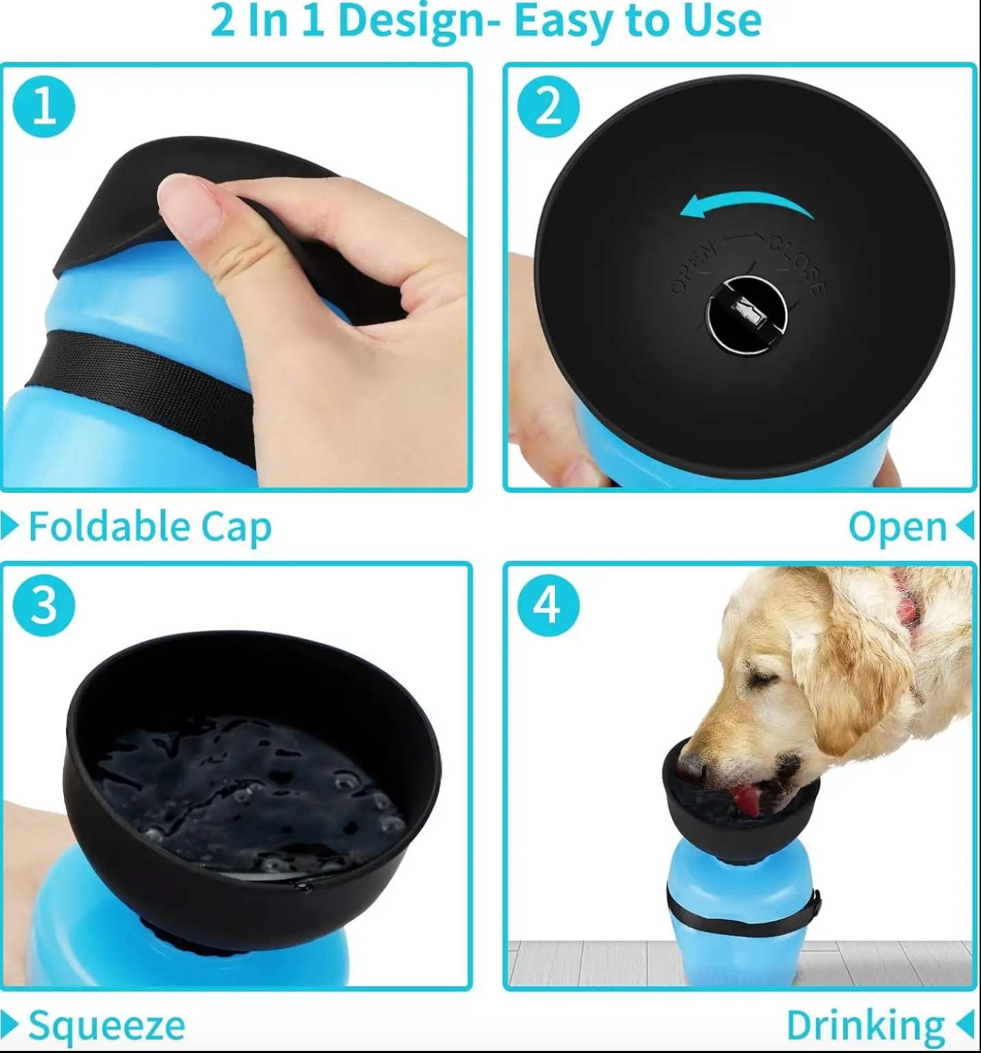 Portable Foldable Dog Water Bottle - Kimbowny Petstore