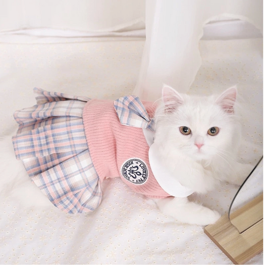 Elegant Pet School Uniform Dress - Kimbowny Petstore