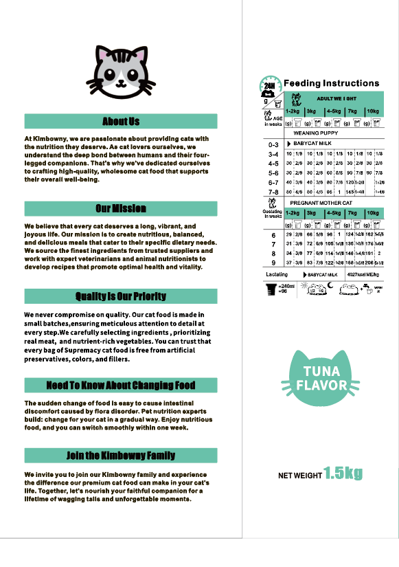 Premium No Grain Cat Food - Kimbowny Petstore