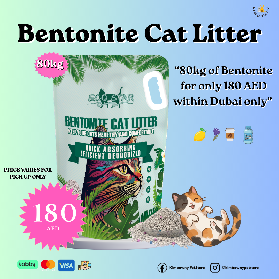 BENTONITE CAT LITTER PROMO 80kg for 180AED! - Kimbowny Petstore