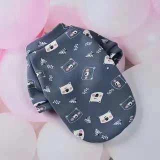 Cartoon Pet Clothes Dog Puppy Clothes Plus Fleece Sweater Dog Shirt Cat Pullover Autumn and Winter