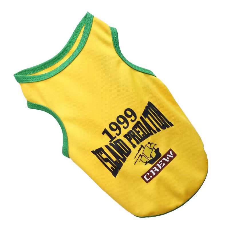 Printed Basketball Football Jersey Vest Shirt Cat Dogs Outfit