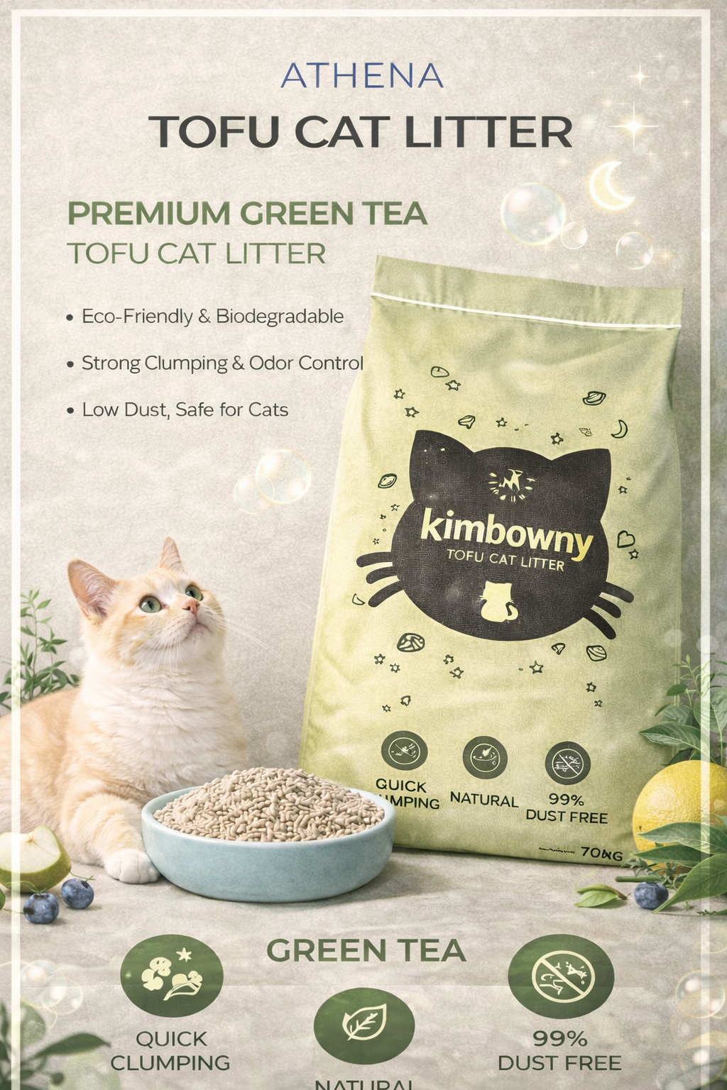 500KG Athena Tofu Cat Litter (Wholesaler)