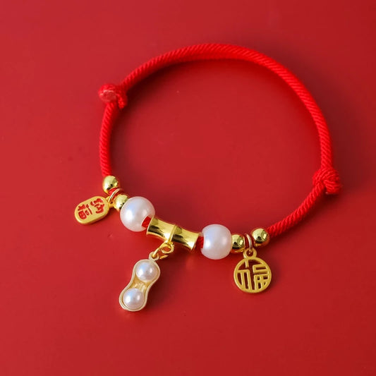 CNY-Pet Chinese New Year Lucky Collar Spring Festival Cat Dog Cute Woven Rope Necklace Lucky Cat Red Accessories - Kimbowny Petstore