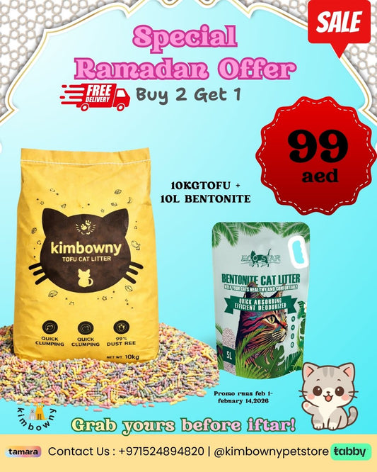 10KG Athena Tofu Cat Litter + 10L Bentonite
