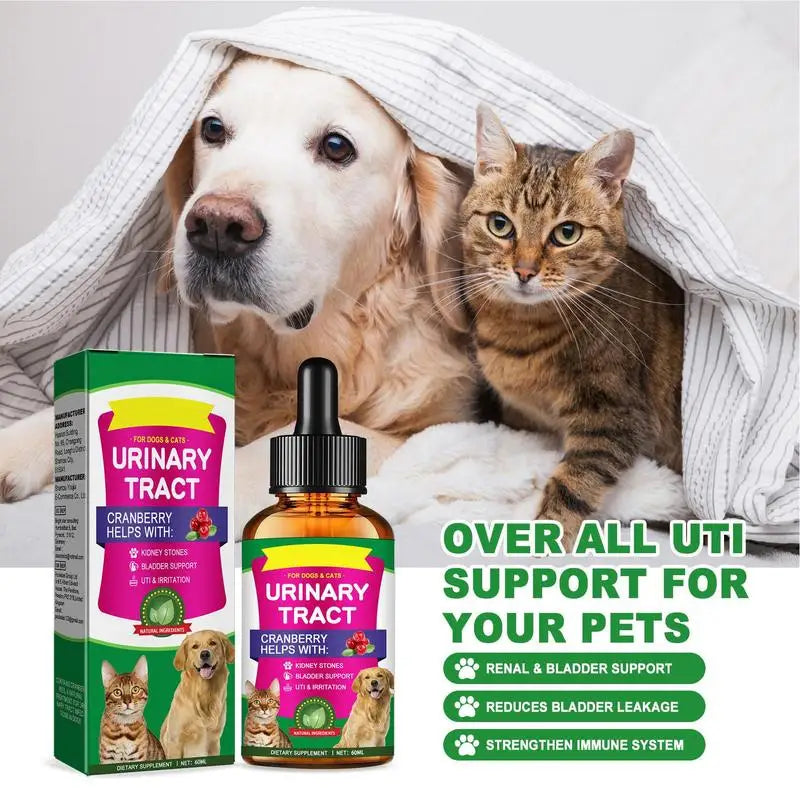 New 60ml Pet UTI Treatments Powerful Cat Bladder Drops For Urinary Tra ...