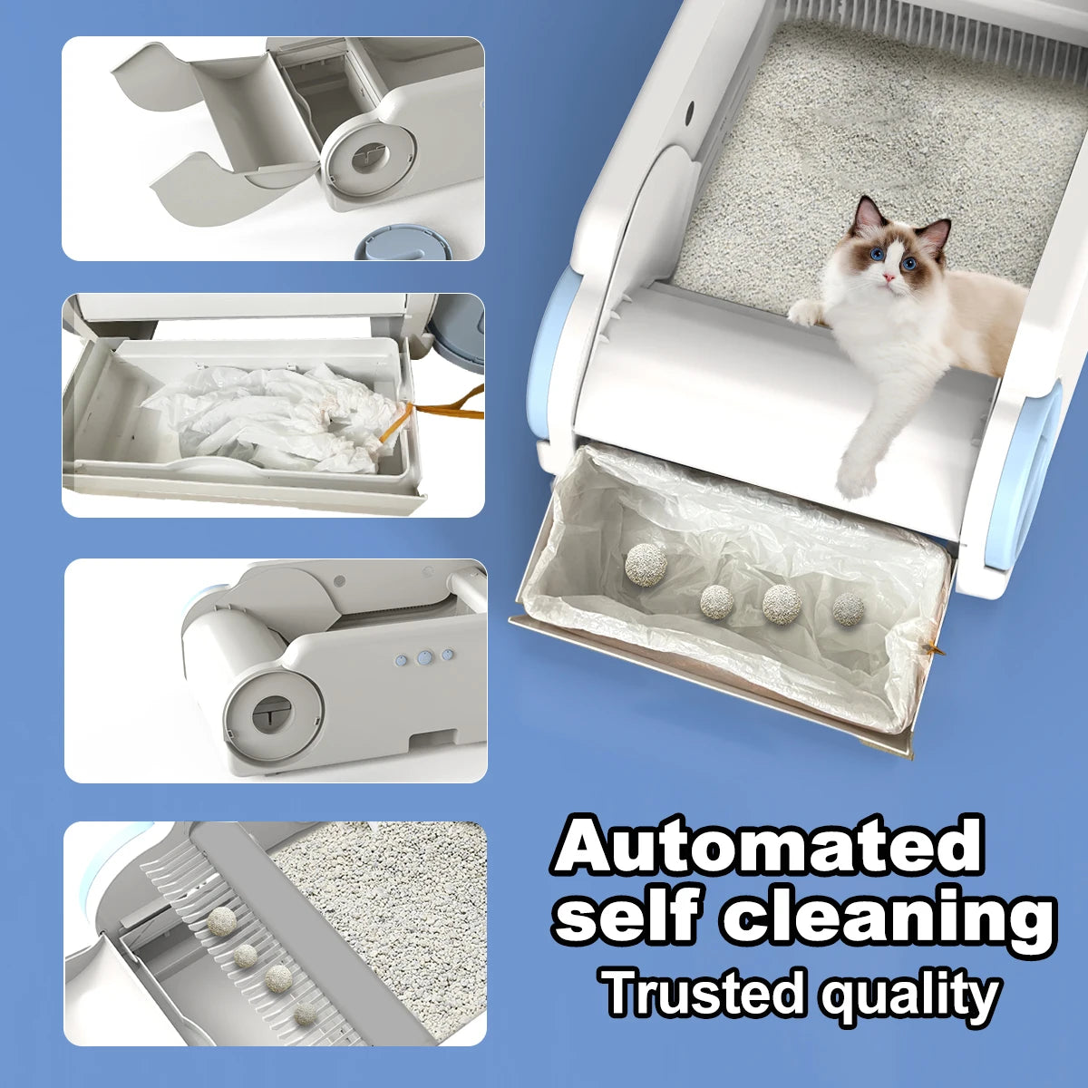 Dropbox Cat Machine Automatic Cat Dropper, Cat Sand Table, Cat Intelligent Cat Litter Box ...