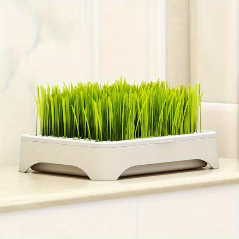 Multifunctional Indoor Cat Grass Planting Box - Soilless Hydroponics System, Anti-Overflow Edge Design, Suitable for Window Sills, Kitchens, Desks - Easy to Clean Pet Safety Materials, Light And Durable, Gifts for Pet Owners And Cat Lovers