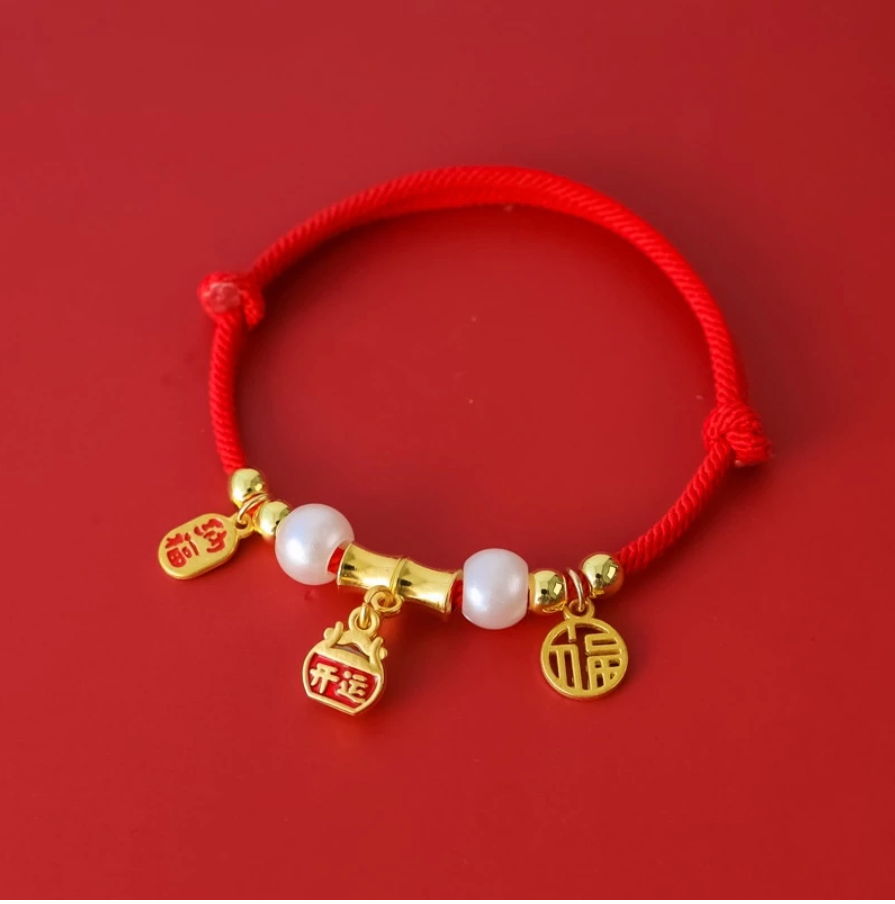 CNY-Pet Chinese New Year Lucky Collar Spring Festival Cat Dog Cute Woven Rope Necklace Lucky Cat Red Accessories - Kimbowny Petstore
