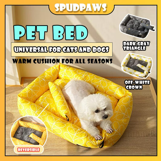 YELLOW BED REVERSABLE - Kimbowny Petstore